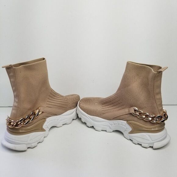 Yoki Women's Sock Sneakers Size 10 Tan Pull On - Picture 10 of 10